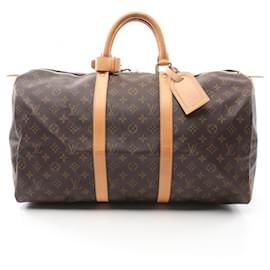 Louis Vuitton-Louis Vuitton Monogram Keepall 50 Boston Bag M41426-Brown