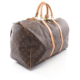 Louis Vuitton-Louis Vuitton Monogram Keepall 50 Boston Bag M41426-Brown