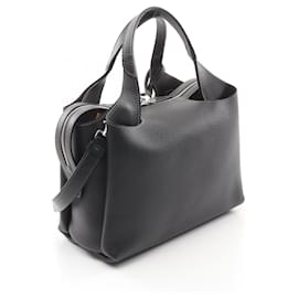 Tod's-Tod's Leather Timeless Small Handbag Black-Black