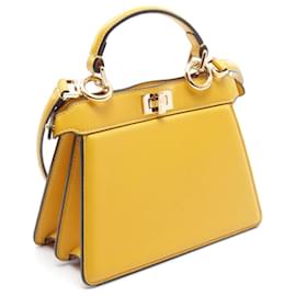 Fendi-Fendi Peekaboo ISeeU Leather Handbag 8BN335-Yellow