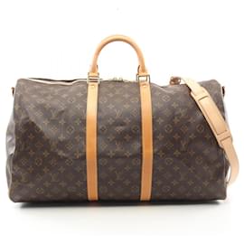 Louis Vuitton-Louis Vuitton Keepall Bandouliere 55 Monogram Bag-Brown