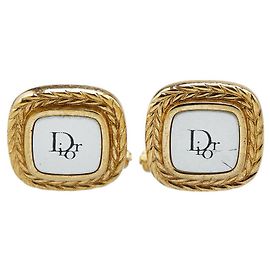 Conjunto de abotoaduras e clipe de gravata Dior Logo Dourado