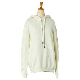 Off White Off-White DIAG CARRYOVER LONG HOODIE Moletom de algodão com capuz Verde claro