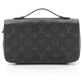 Louis Vuitton-Louis Vuitton Zippy XL Monogram Eclipse Wallet M61698-Black