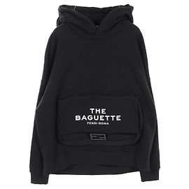 Fendi × MARC JACOBS FF Baguette Moletom de Algodão com Capuz Preto