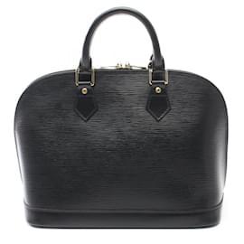 Louis Vuitton-Louis Vuitton Alma Epi Noir Leather Handbag M52142-Black