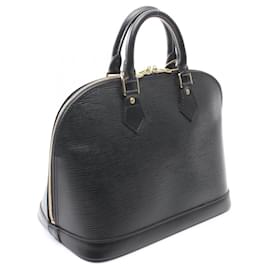 Louis Vuitton-Louis Vuitton Alma Epi Noir Leather Handbag M52142-Black