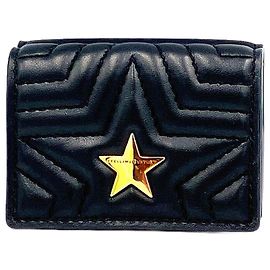 Stella Mc Cartney Stella McCartney Quilted Star Tri-fold Wallet Black