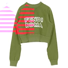Fendi-Fendi x Marc Jacobs Red Cotton Sweatshirt FS7948-Red