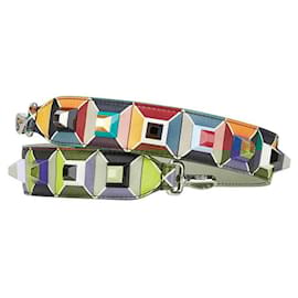 Fendi-Fendi Leather Strap You Studs Shoulder Strap-Multiple colors