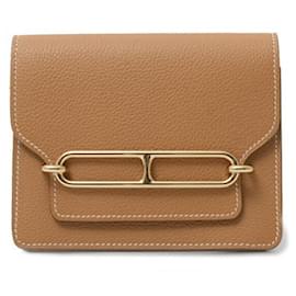 Hermès-Hermes Evercolor Roulis Slim Wallet-Golden