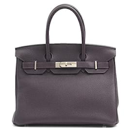 Hermès-Hermes Birkin 30 Togo Leather Bag-Purple