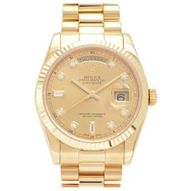 Rolex-Rolex Day-Date 36 Gold Dial Automatic Watch 118238A-Golden