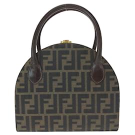 Fendi-Fendi Vintage Zucca Canvas Leather 2way Bag-Brown