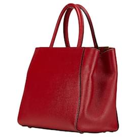 Fendi-Fendi Leather Petit 2WAY Handbag 8BH253-Red