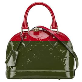 Louis Vuitton-Louis Vuitton Alma BB Patent Leather Handbag M50565-Pink