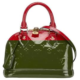 Louis Vuitton-Louis Vuitton Alma BB Patent Leather Handbag-Red