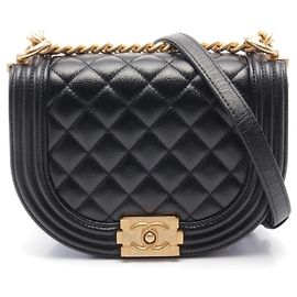 Chanel Boy Small Shoulder Bag Black AS3350 Black