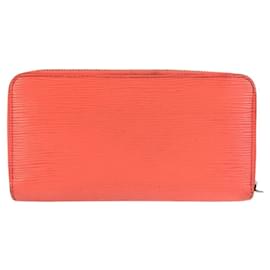 Louis Vuitton-Louis Vuitton Epi Zippy Wallet Orange Leather-Orange