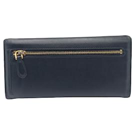 Prada-Prada Saffiano Leather Long Wallet-Black