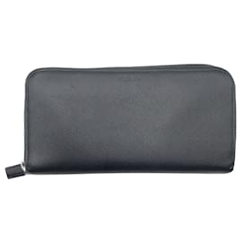 Prada-Prada Saffiano Leather Long Wallet Black-Black