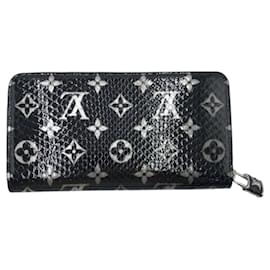 Louis Vuitton-Louis Vuitton Python Zippy Wallet Black N96955-Black