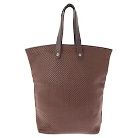 Hermès-Hermes Amedaba Diago GM Leather Tote Bag-Brown