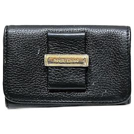 Chloé Chloe Leather Key Case 03-18-77-65 Black