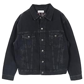 Balenciaga-Balenciaga Denim Jacket Cotton Black-Black