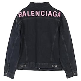 Balenciaga-Balenciaga Denim Jacket Cotton Black-Black