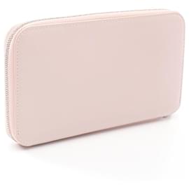 Balenciaga-Balenciaga Leather Round Long Wallet-Pink