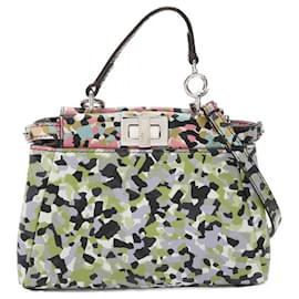 Fendi-Fendi Micro Peekaboo Leather Handbag 8M0355-Multiple colors