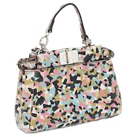 Fendi-Fendi Micro Peekaboo Leather Handbag 8M0355-Multiple colors