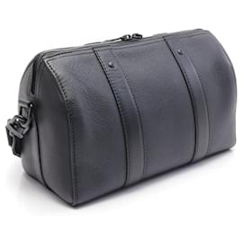 Louis Vuitton-Louis Vuitton City Keepall Leather Shoulder Bag M59255-Black