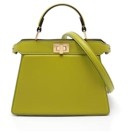 Fendi-Fendi Peekaboo ISeeU Leather Handbag 8BN335-Green