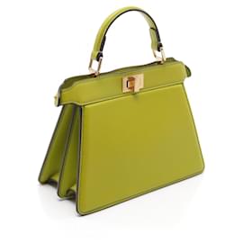 Fendi-Fendi Peekaboo ISeeU Leather Handbag 8BN335-Green