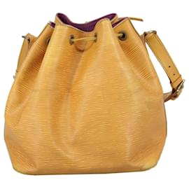 Louis Vuitton-LOUIS VUITTON Epi Petit Noe Shoulder Bag Yellow M44102 LV Auth 105603-Yellow