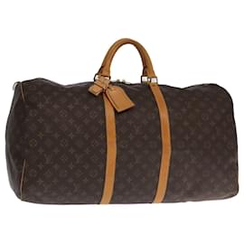 Louis Vuitton-LOUIS VUITTON Monogram Keepall 60 Boston Bag M41422 LV Auth 98197-Monogram