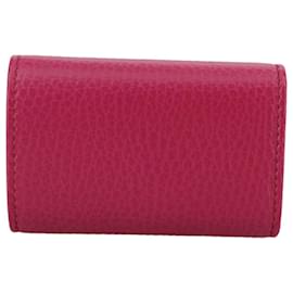 Gucci-GUCCI Étui à clés Swing en cuir rose 354499 Auth am7524-Rose