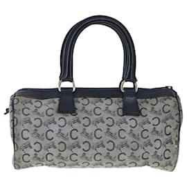 Céline-CELINE C Macadam Canvas Hand Bag Navy Auth 105423-Navy blue