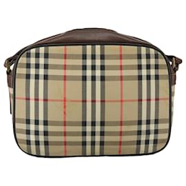 Autre Marque-Burberrys Nova Check Shoulder Bag Canvas Beige Auth 106861-Beige
