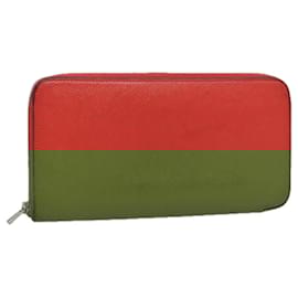 Hermès-HERMES Azap long Silk In Long Wallet Leather Orange Auth bs20768-Orange