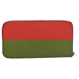 Hermès-HERMES Azap long Silk In Long Wallet Leather Orange Auth bs20768-Orange
