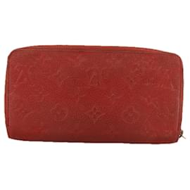 Louis Vuitton-LOUIS VUITTON Monogram Empreinte Zippy Wallet Red M60737 LV Auth bs21012-Red