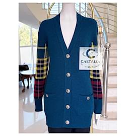 Chanel-Paris  / Edinburgh Tartan Sleeves Cardigan 38 FR-Multiple colors