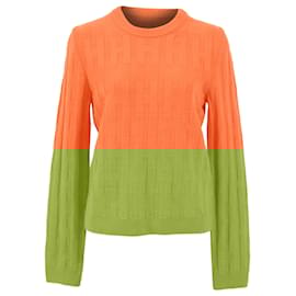 Hermès-Hermès Voyage H Sweater in Orange Wool-Orange,Coral