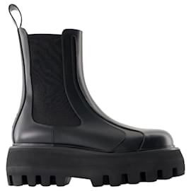 Alexander Mcqueen-Ankle Boots - Alexander McQueen - Leather - Black-Black