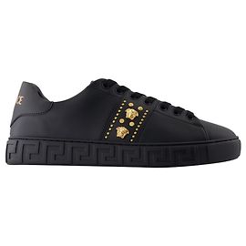 Sneakers - Versace - Leather - Black Black