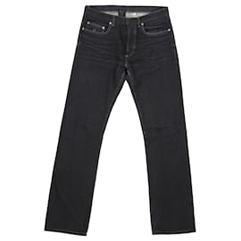Dior-Dior Dark Wash Jeans in Navy Blue Cotton-Blue,Light blue