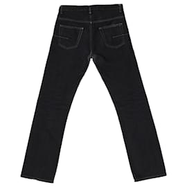Dior-Dior Dark Wash Jeans in Navy Blue Cotton-Blue,Light blue